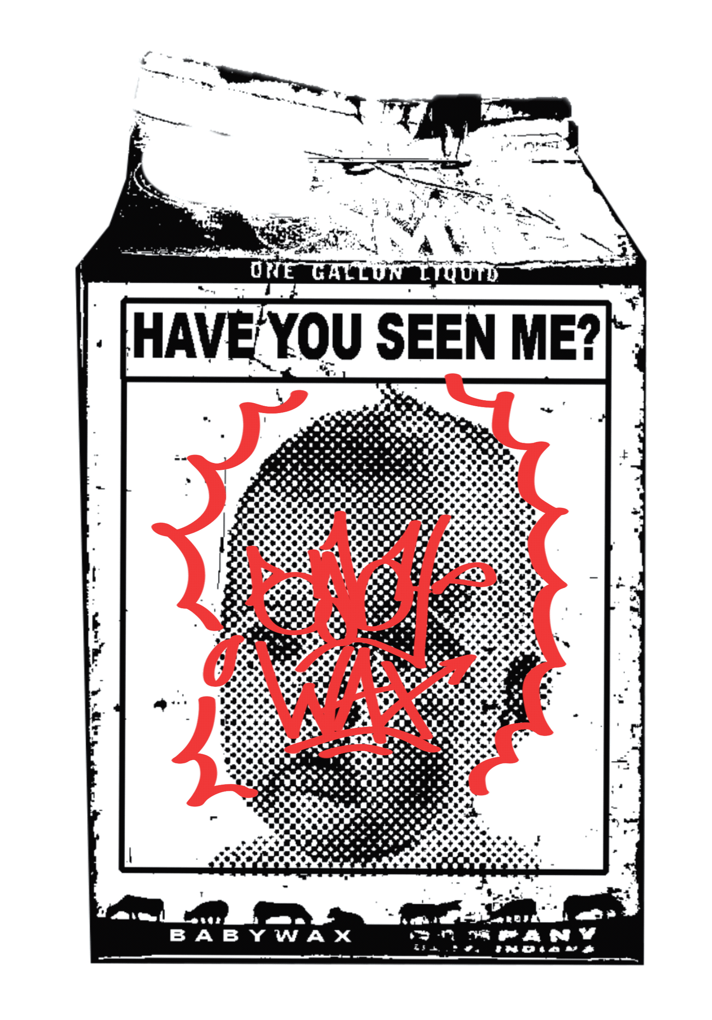 babywax "missing" custom sticker 2pack