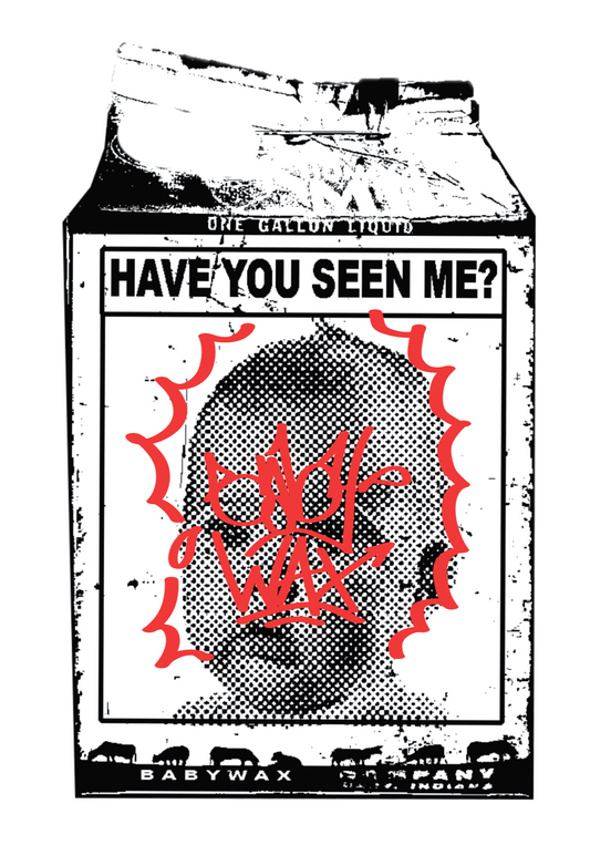 babywax "missing" custom sticker 2pack